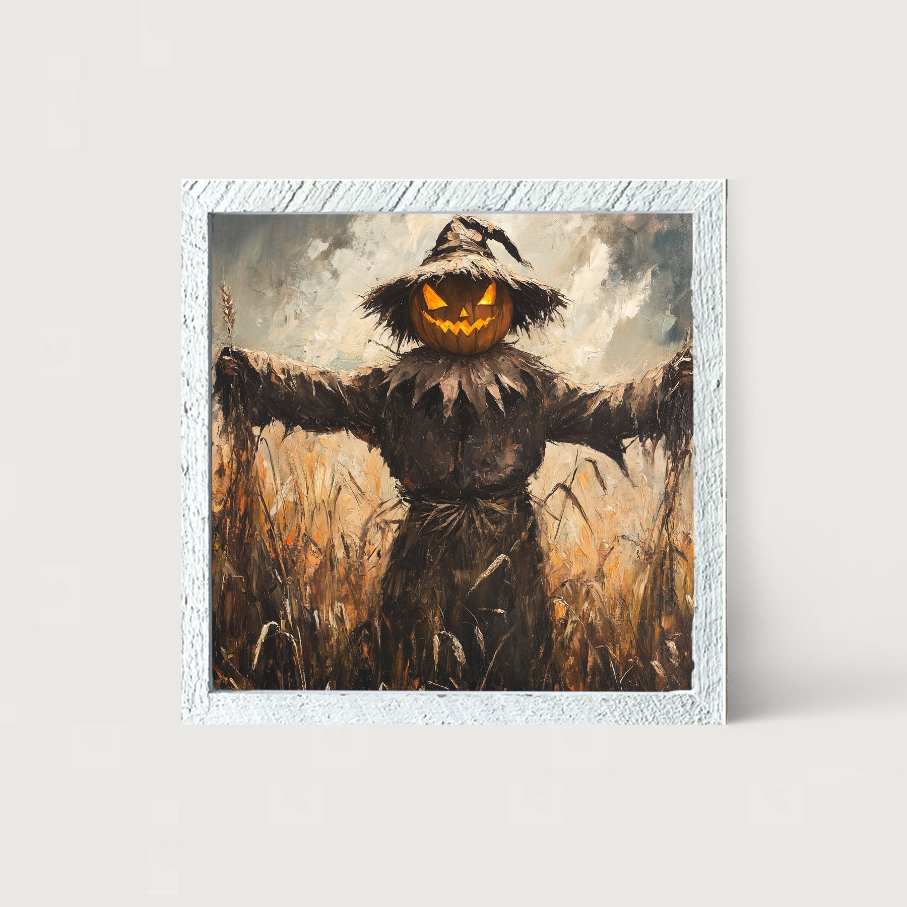 Halloween Scarecrow - Framed art