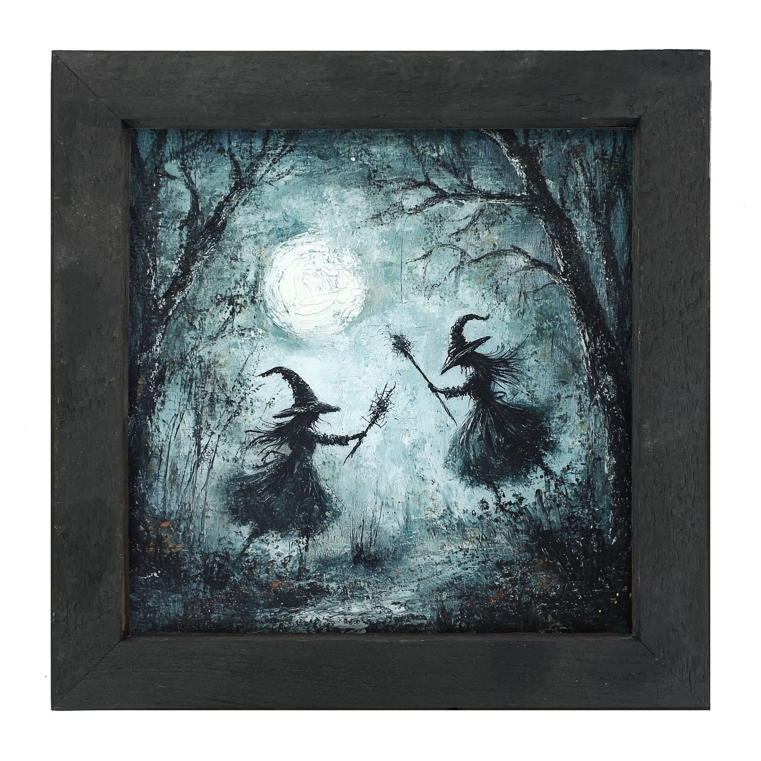 Witches at night - Framed art