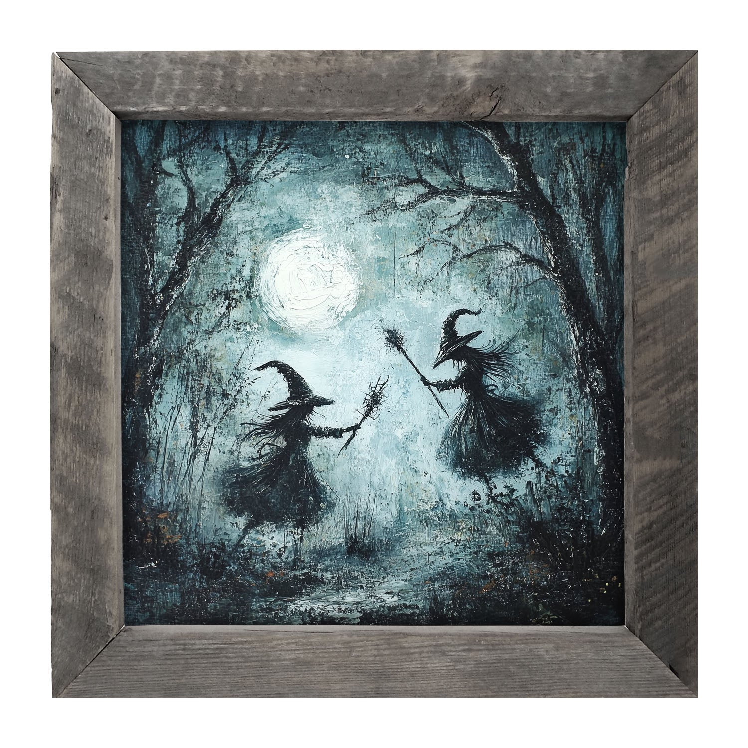 Witches at night - Framed art