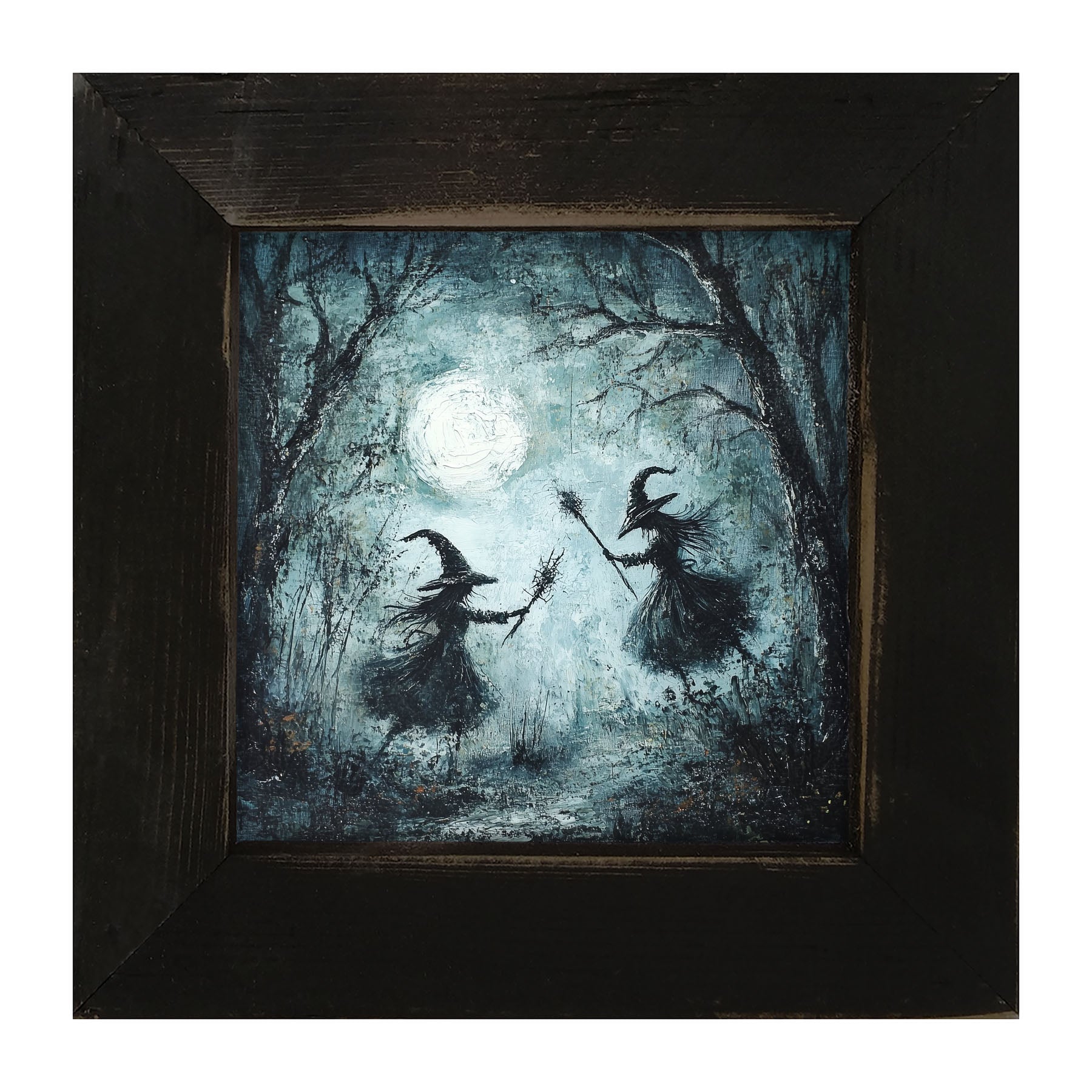 Witches at night - Framed art
