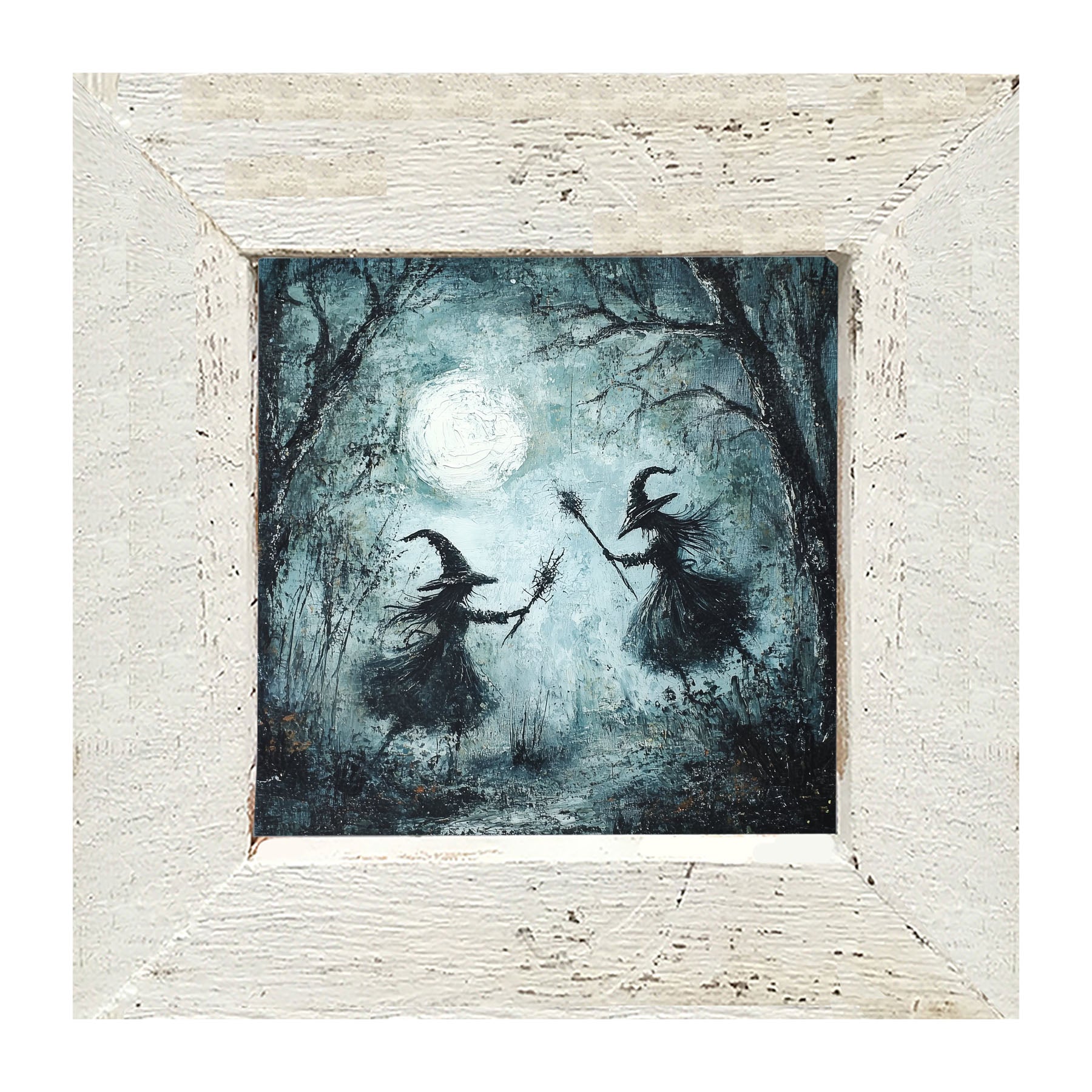 Witches at night - Framed art