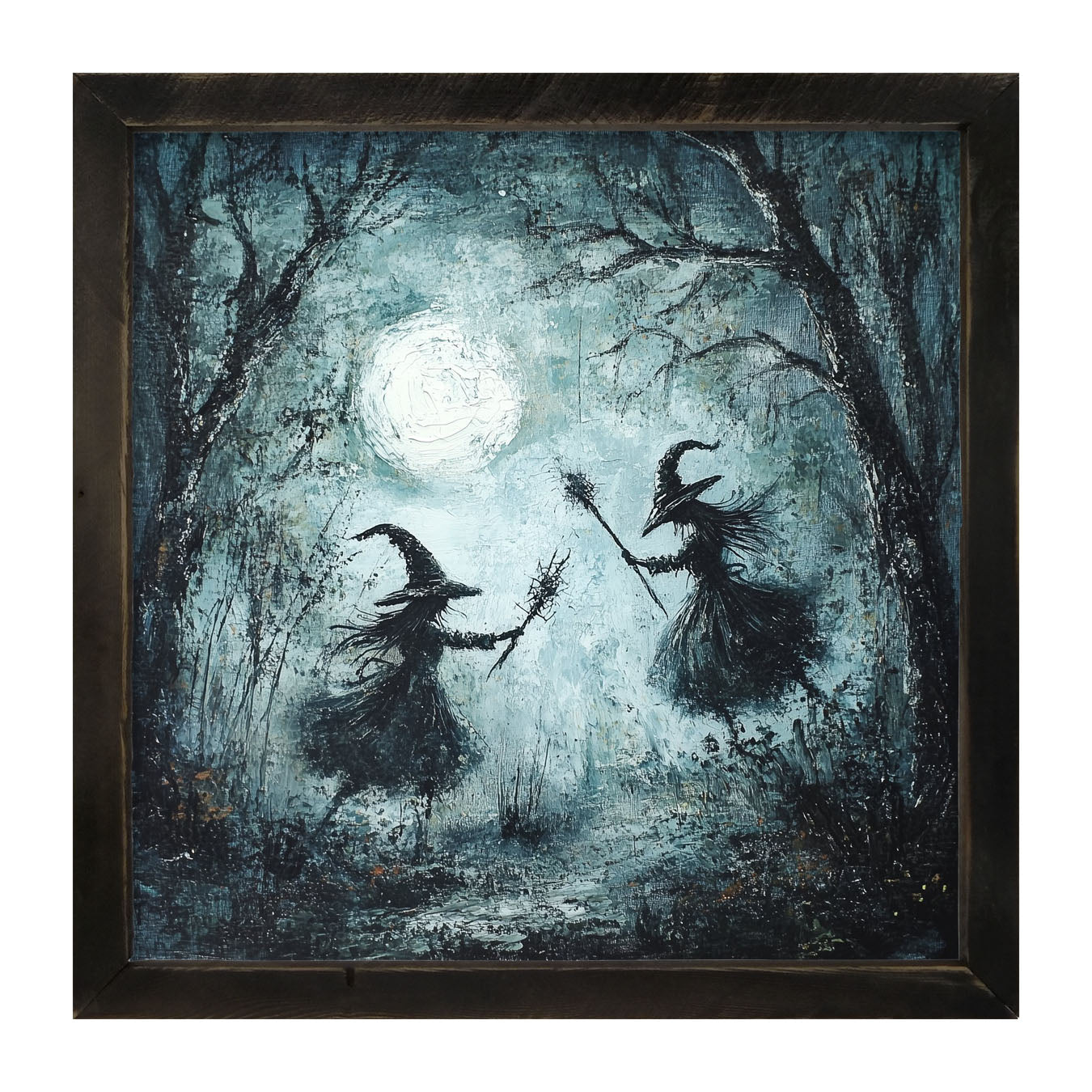 Witches at night - Framed art