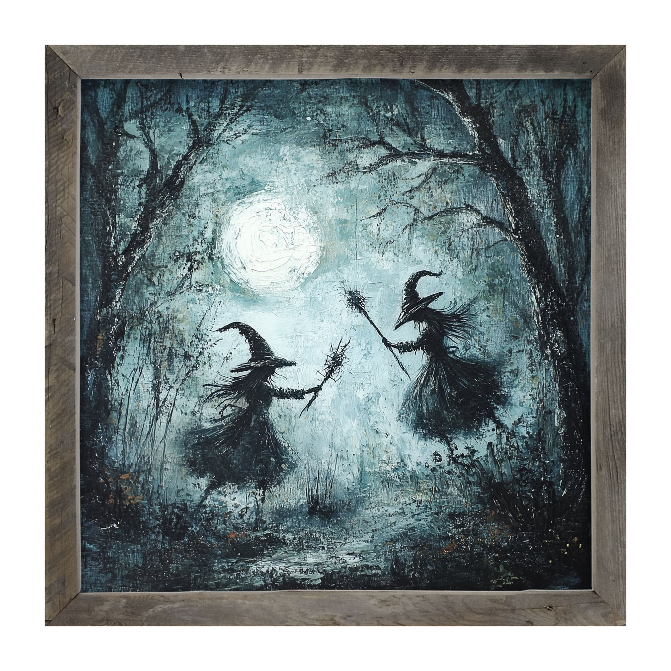 Witches at night - Framed art