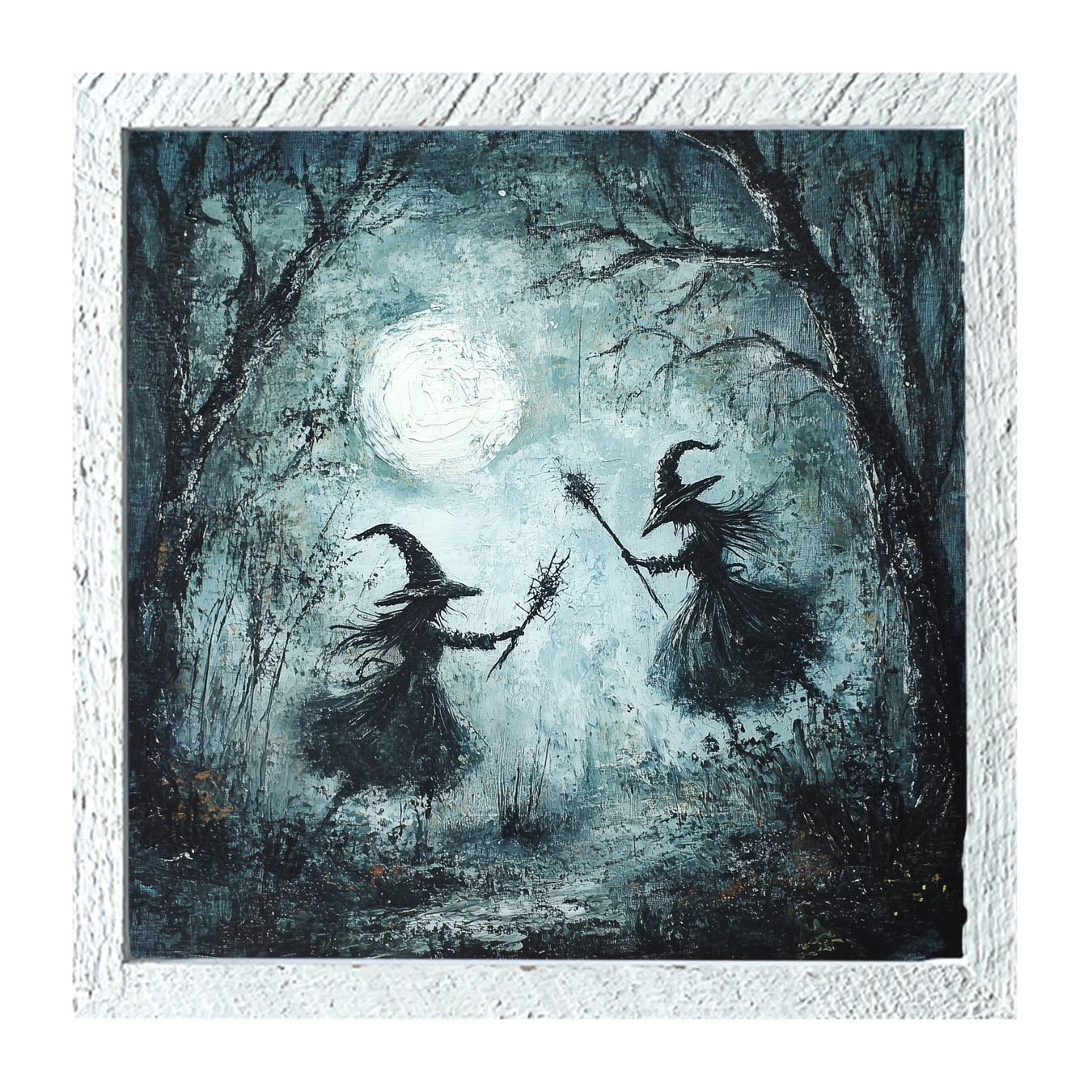 Witches at night - Framed art