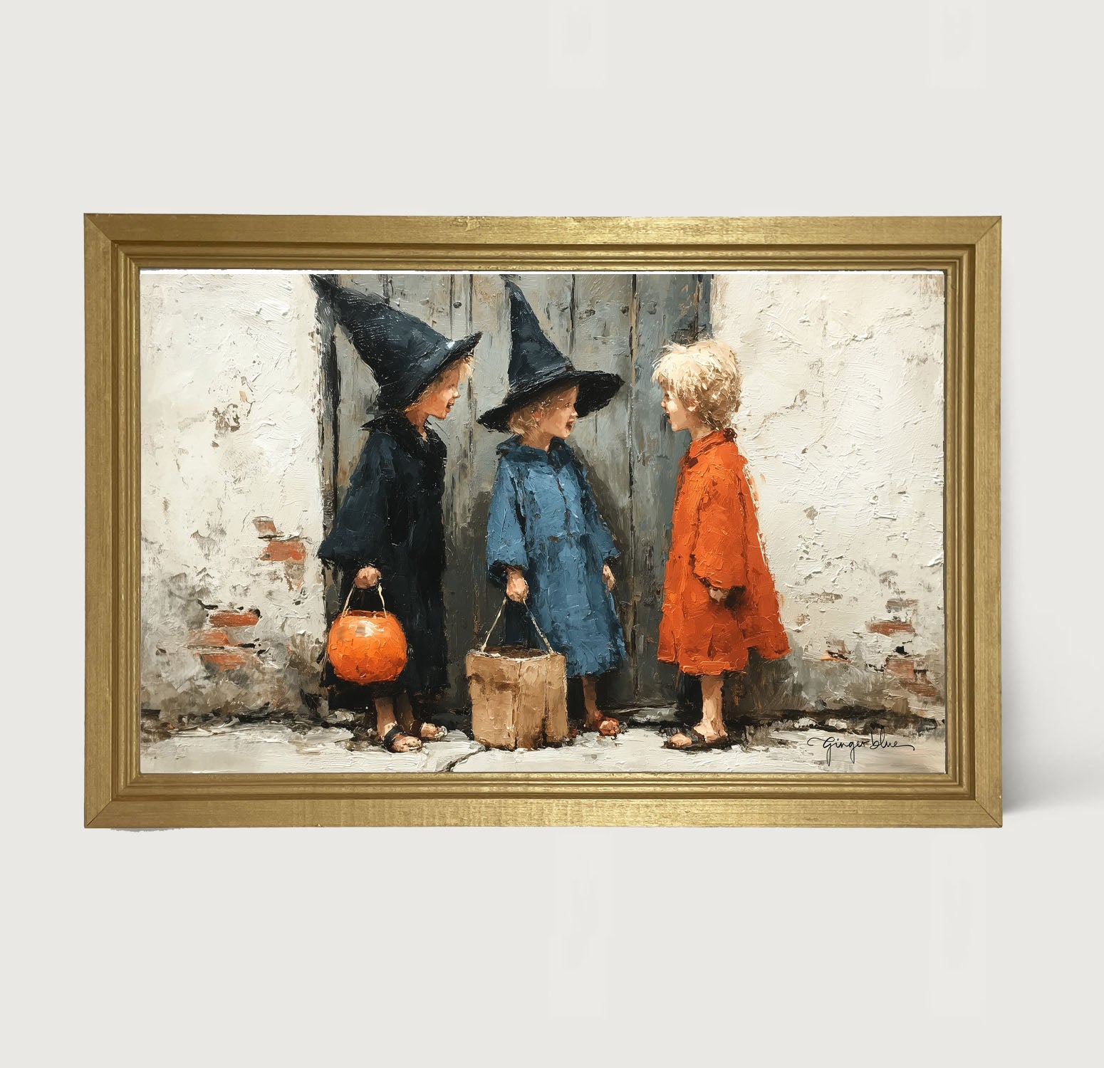 Children on Halloween Night