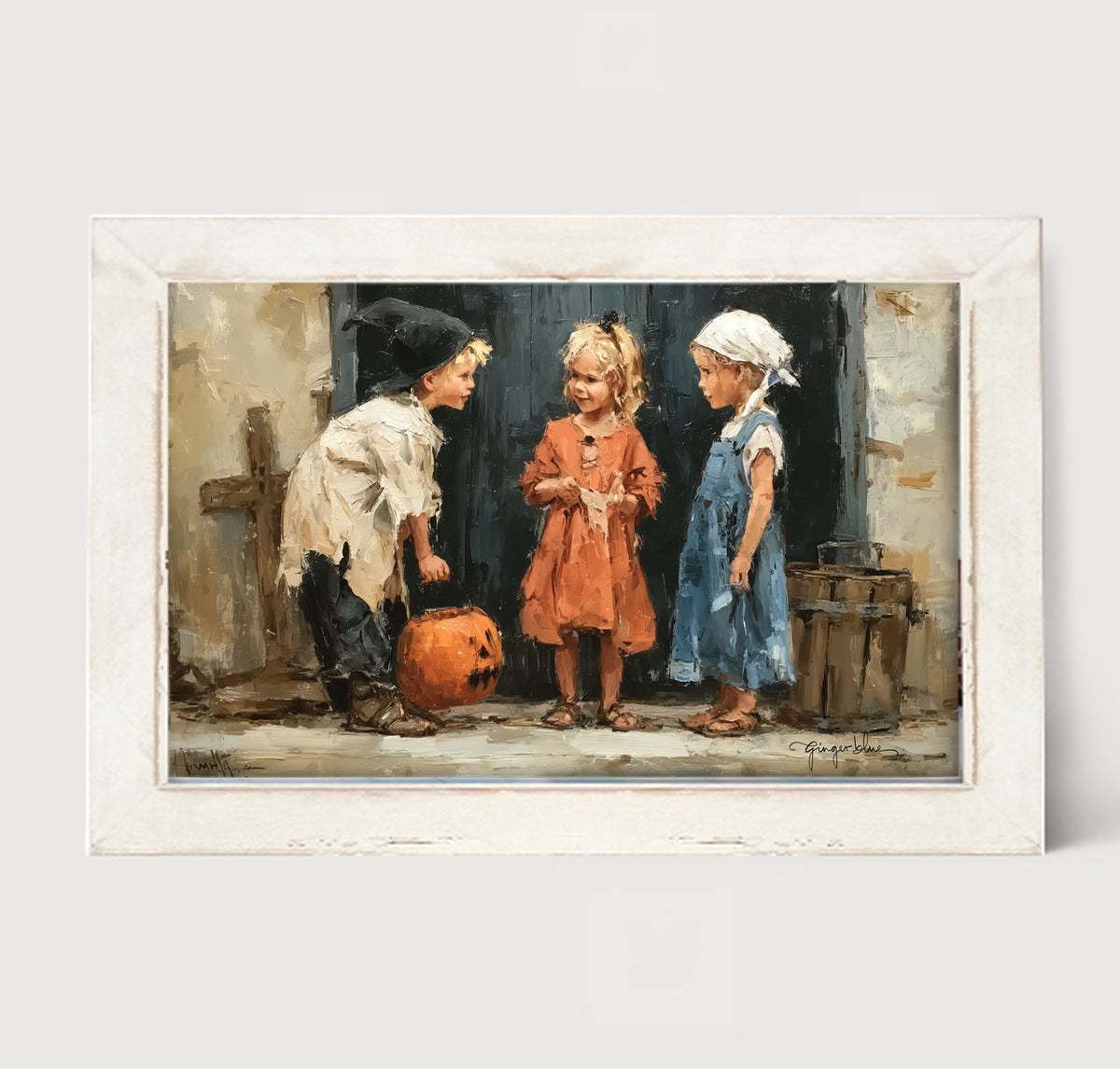 Children Ready for Halloween
