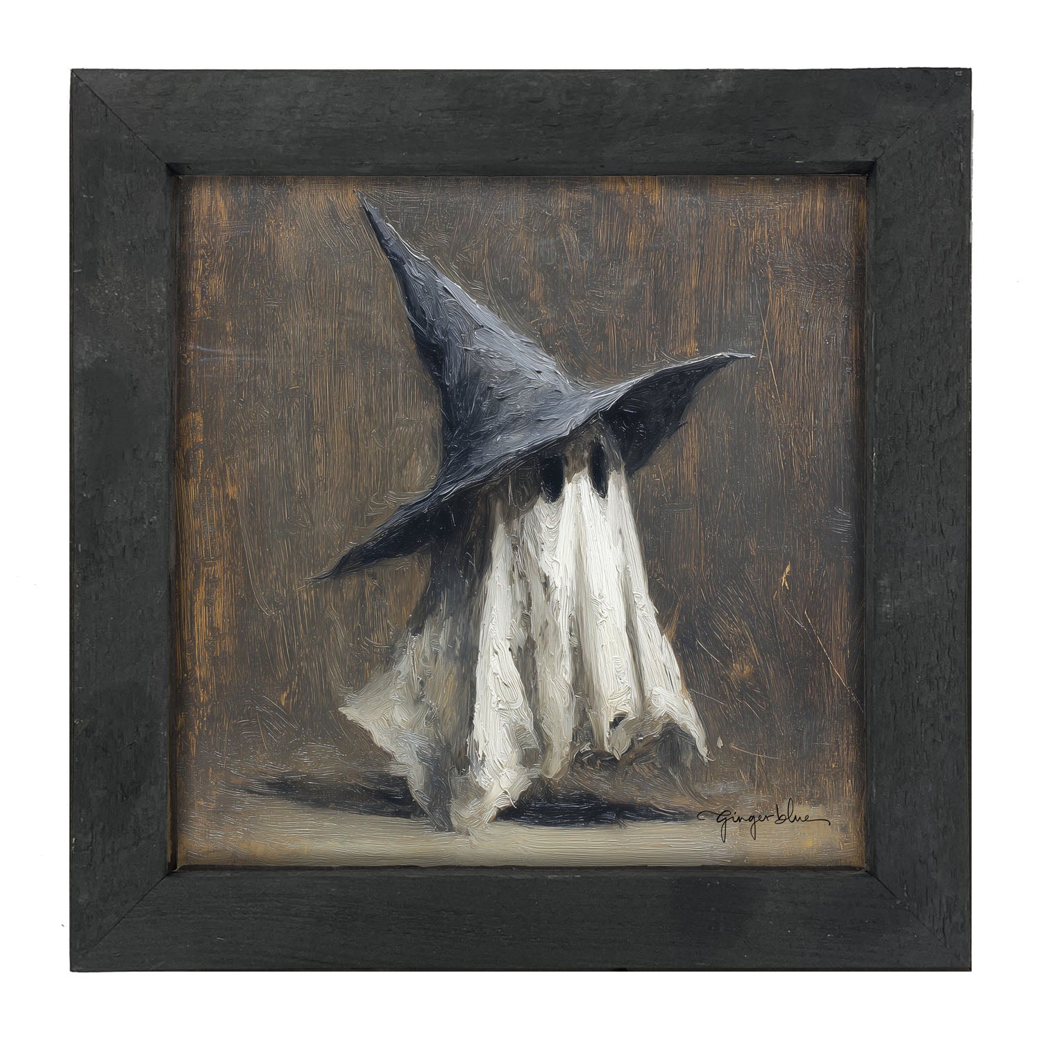 Witch Hat Ghost - Framed Art