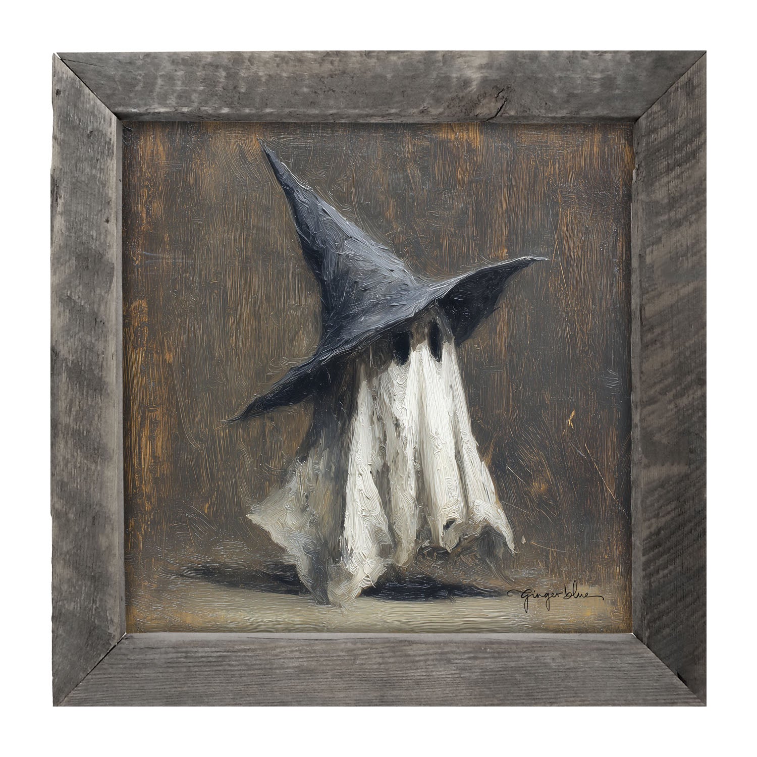Witch Hat Ghost - Framed Art