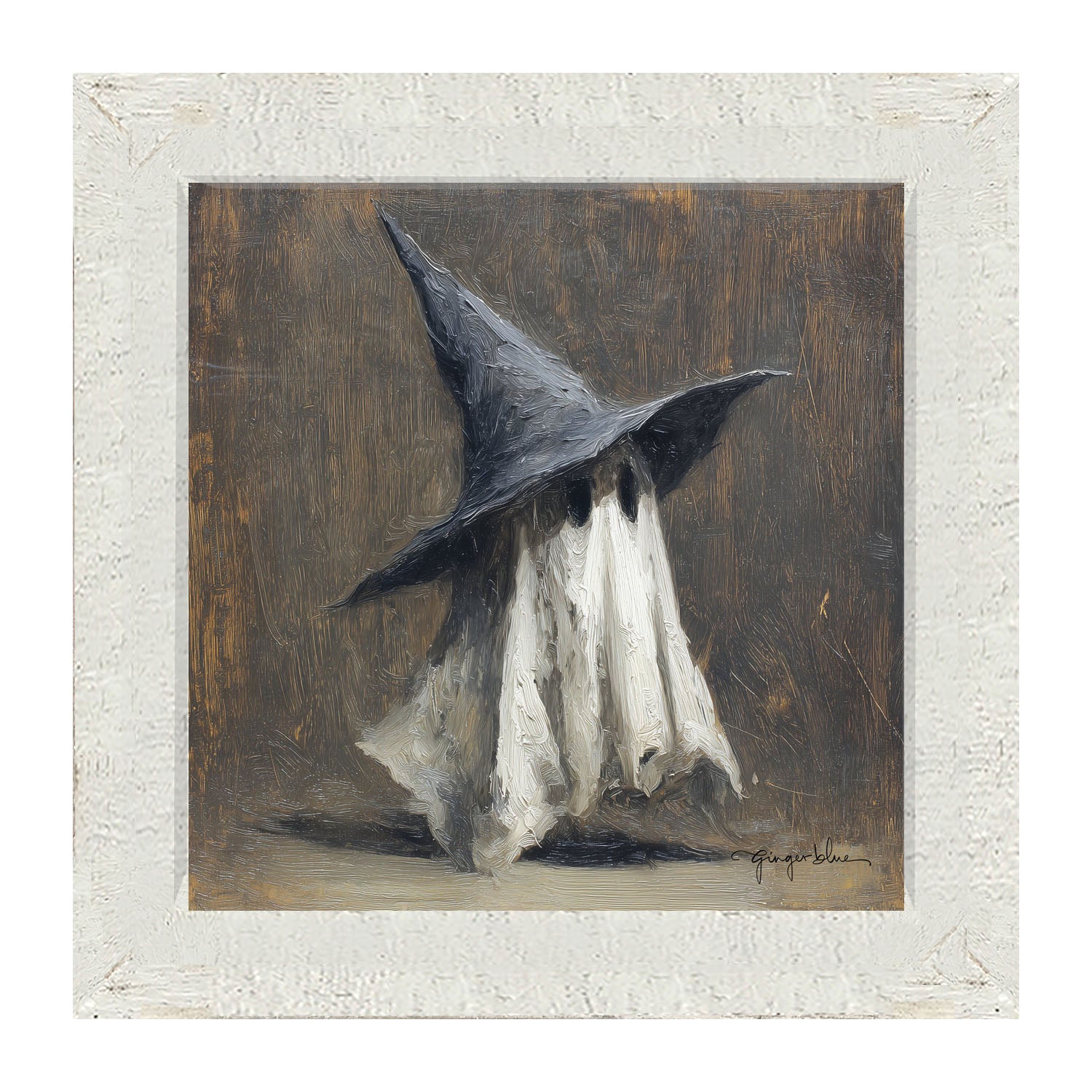 Witch Hat Ghost - Framed Art