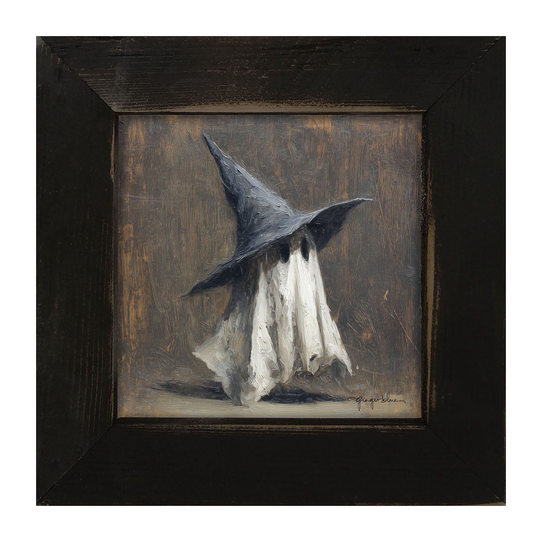 Witch Hat Ghost - Framed Art