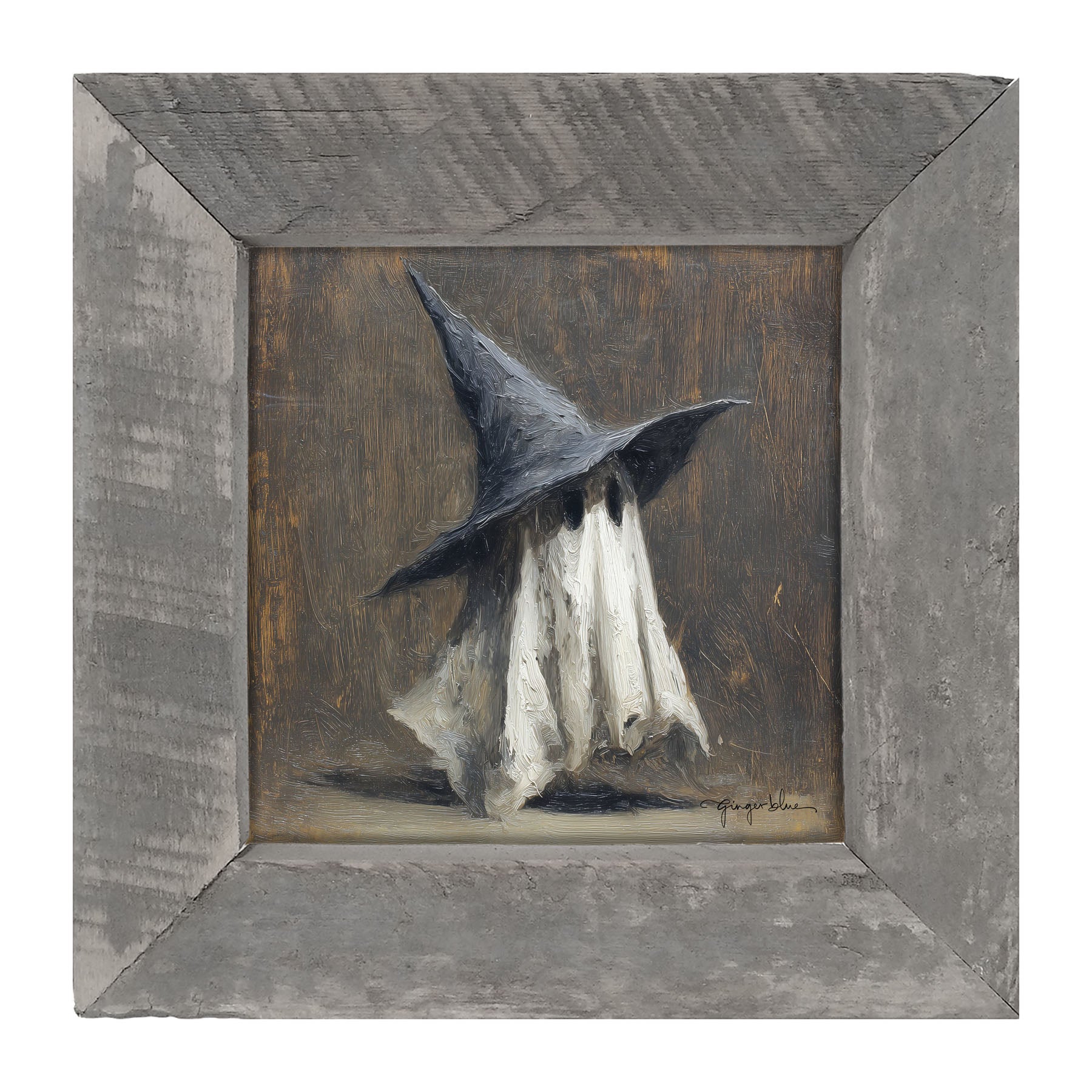Witch Hat Ghost - Framed Art