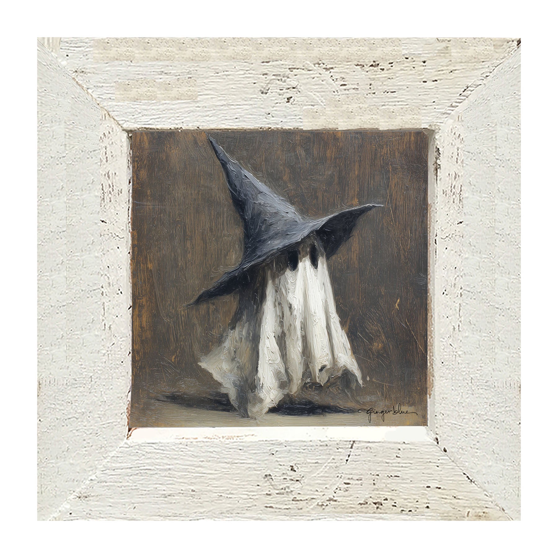Witch Hat Ghost - Framed Art