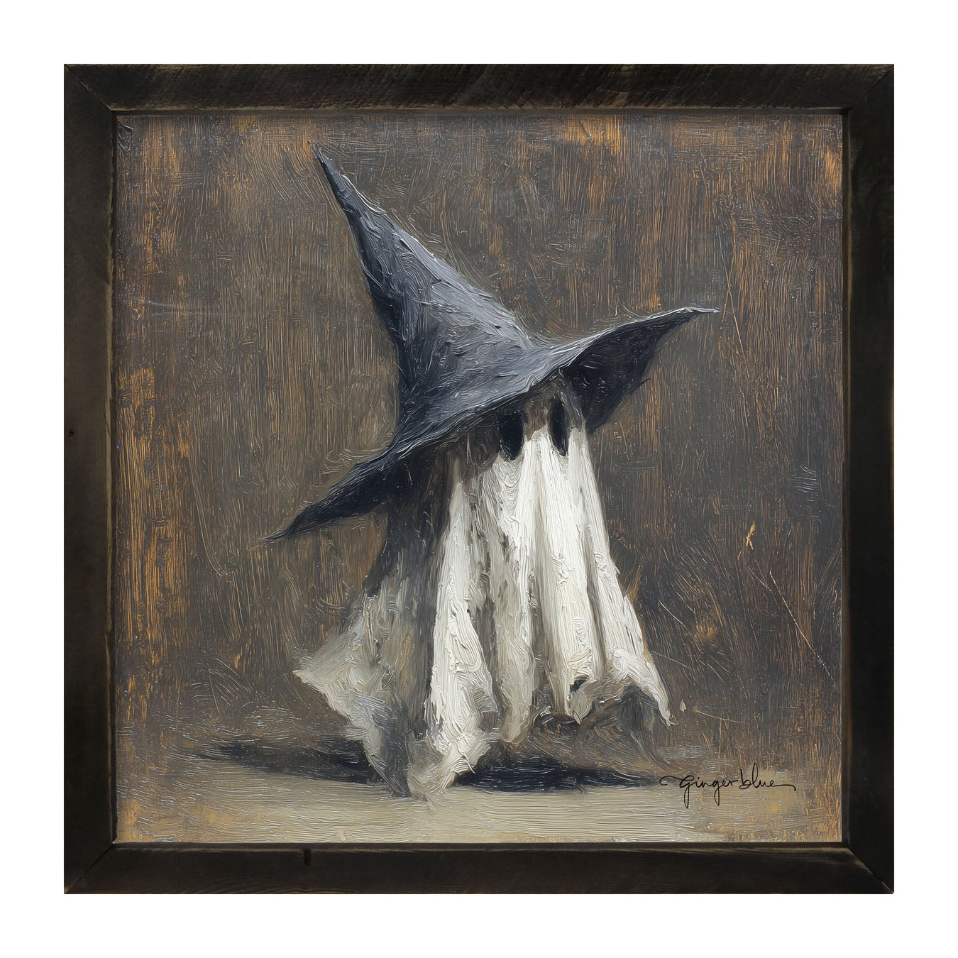 Witch Hat Ghost - Framed Art