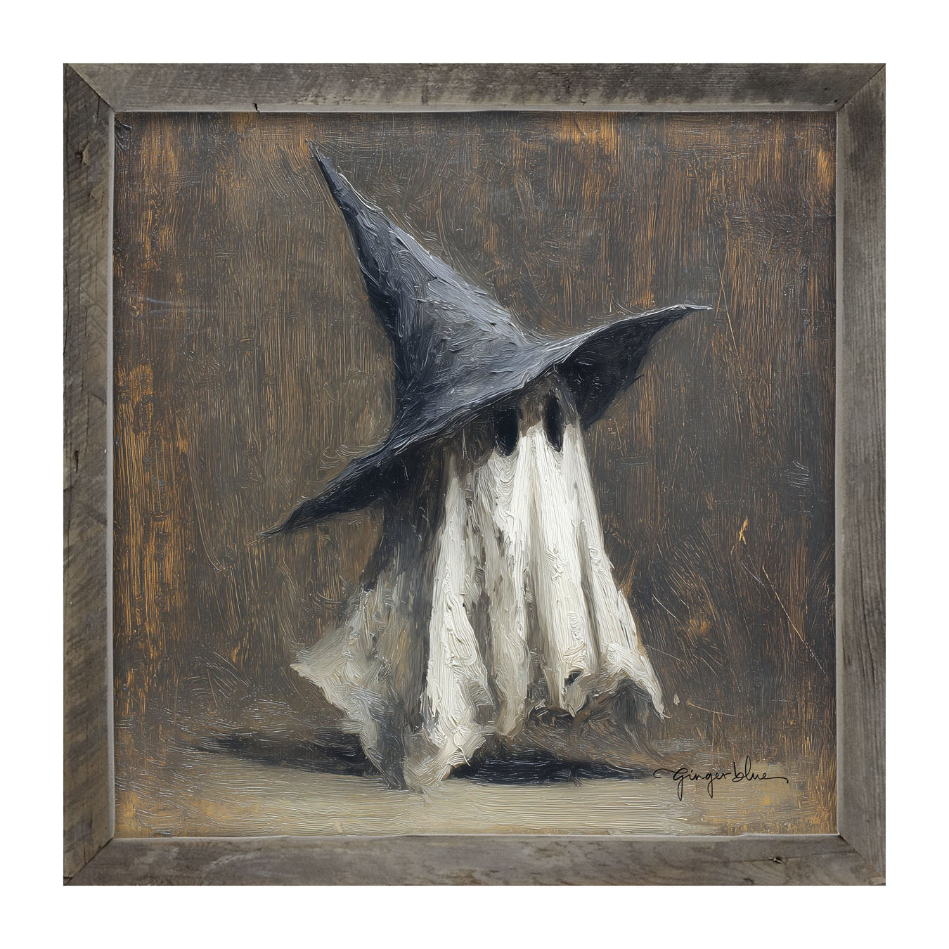 Witch Hat Ghost - Framed Art