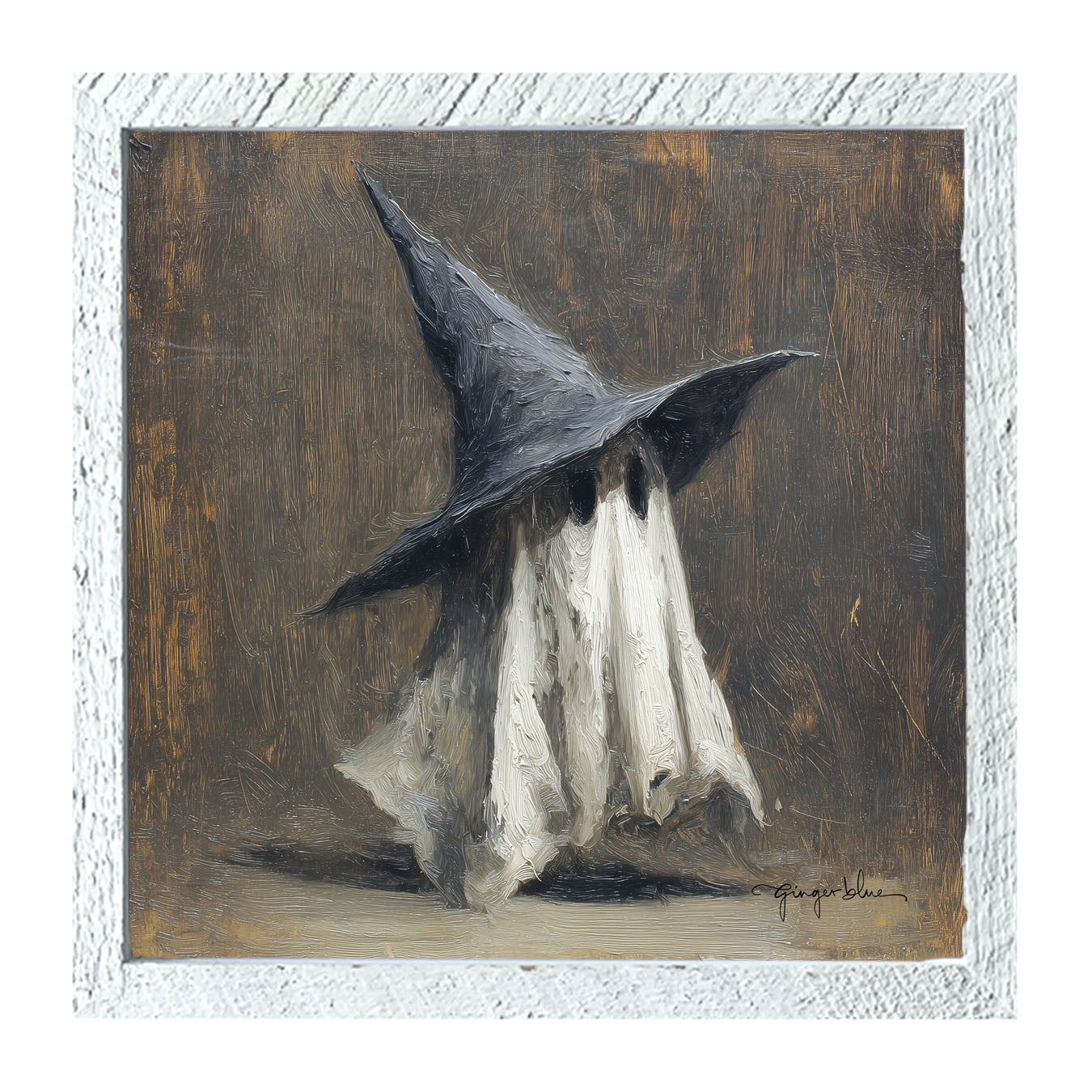 Witch Hat Ghost - Framed Art