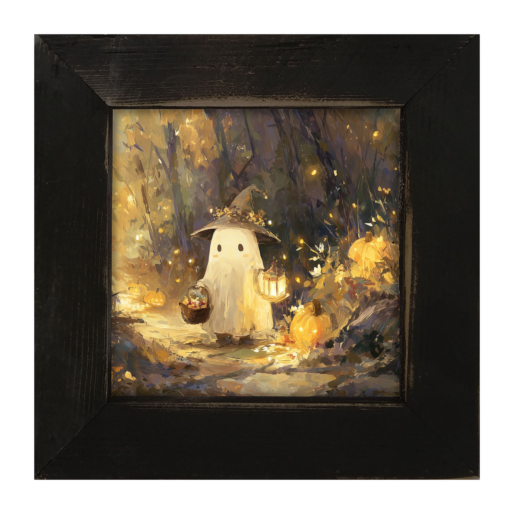 Halloween Friends - Ghost on Path - Framed Art
