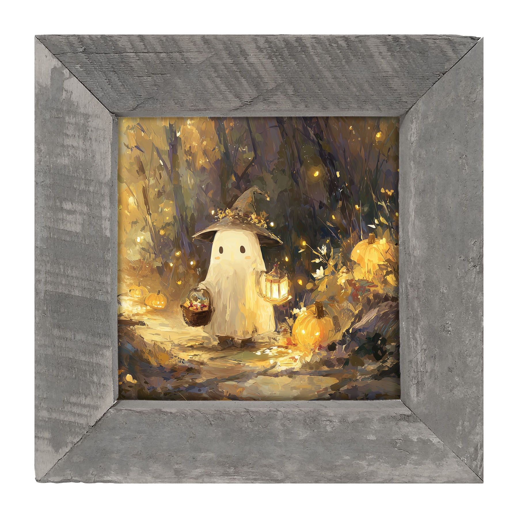 Halloween Friends - Ghost on Path - Framed Art