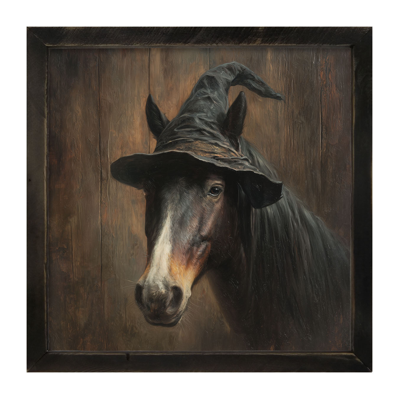 Witch Hat Horse - Framed Art