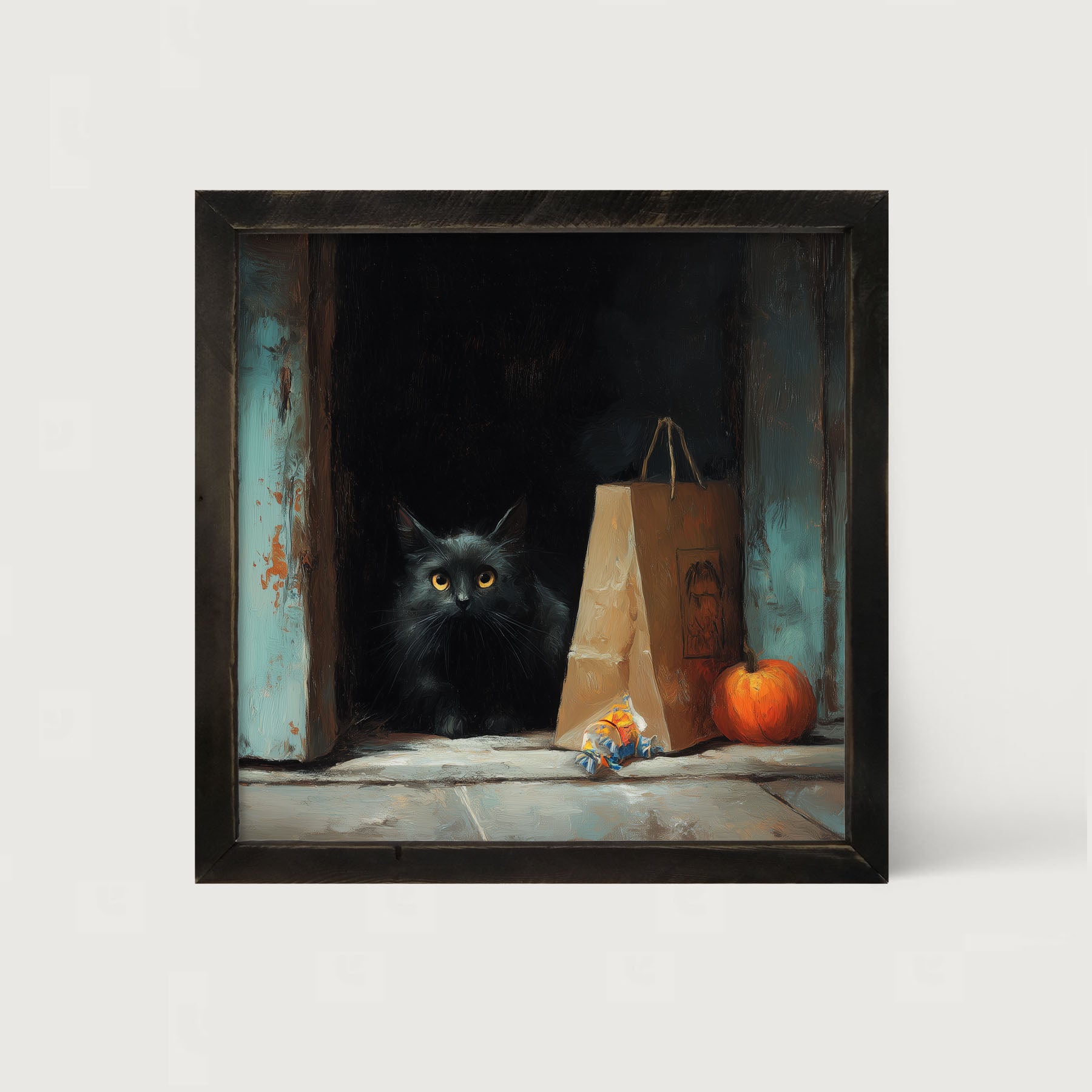 Black Cat ready to Trick or Treat