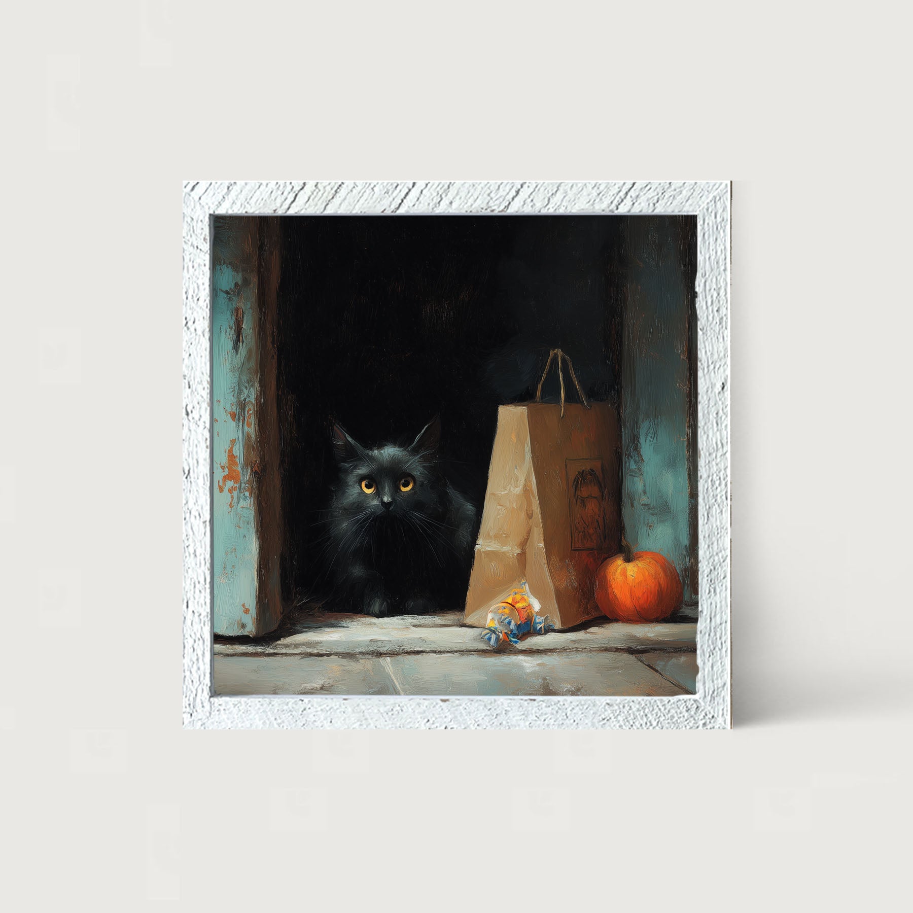 Black Cat ready to Trick or Treat