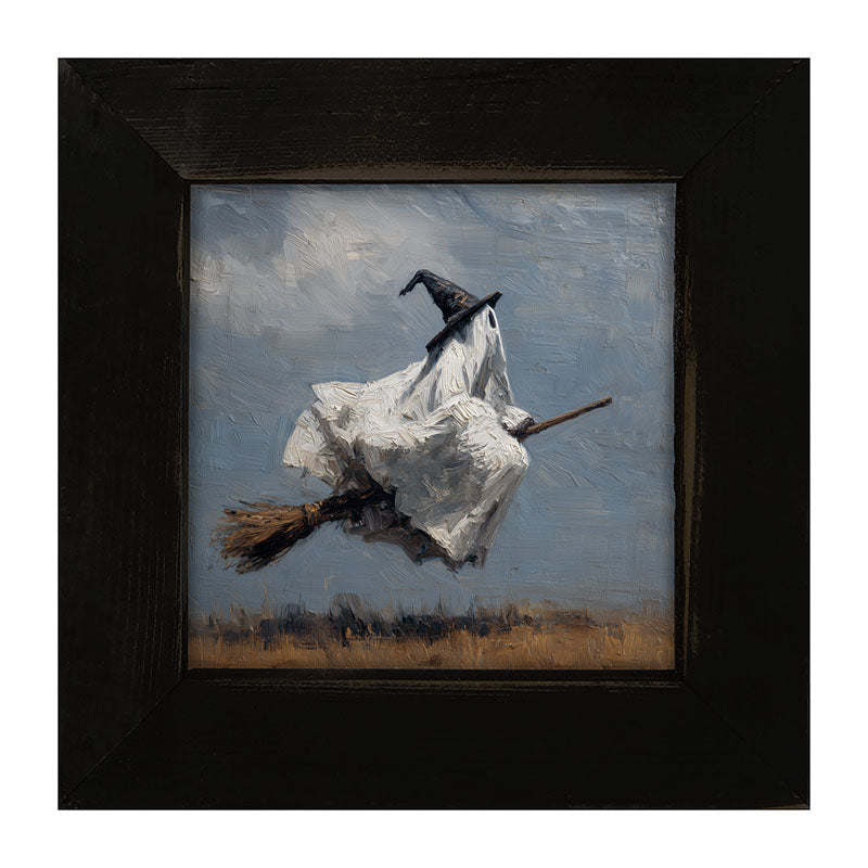 Witchy Ghost in Field - Framed Art