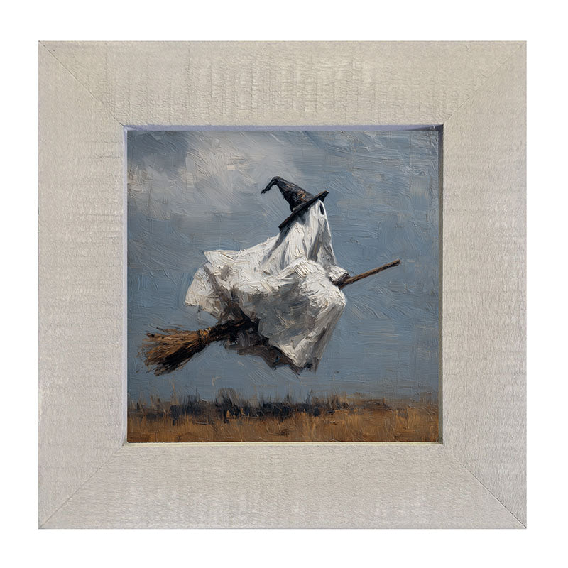 Witchy Ghost in Field - Framed Art