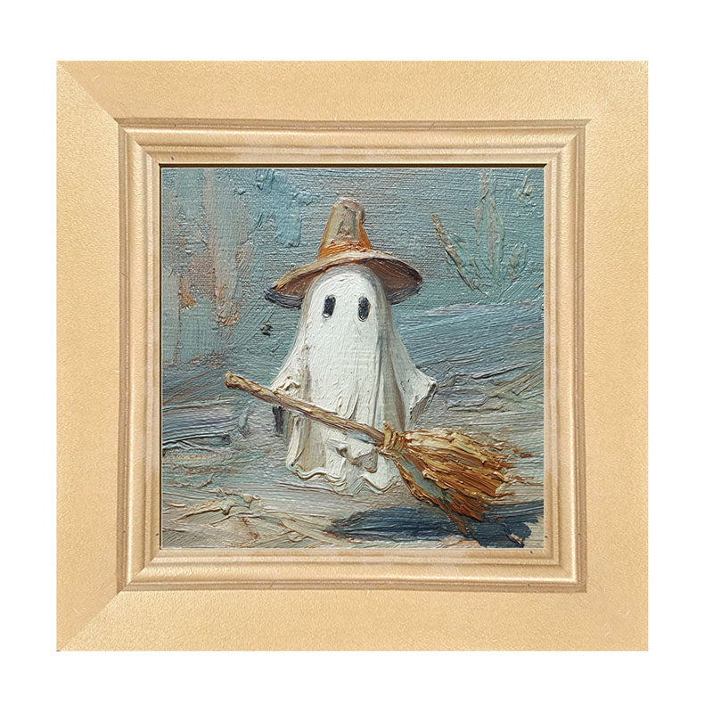 Witchy Ghost Posing - Framed Art