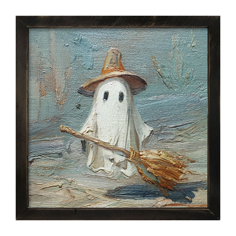 Witchy Ghost Posing - Framed Art