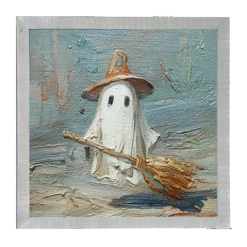 Witchy Ghost Posing - Framed Art