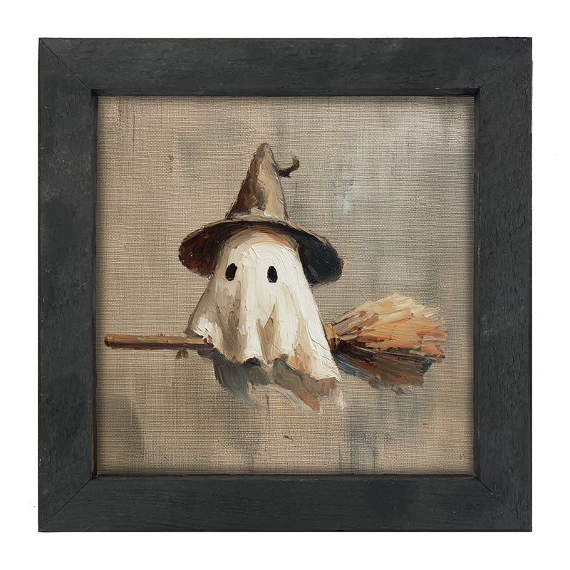 Witchy Ghost Flying - Framed Art