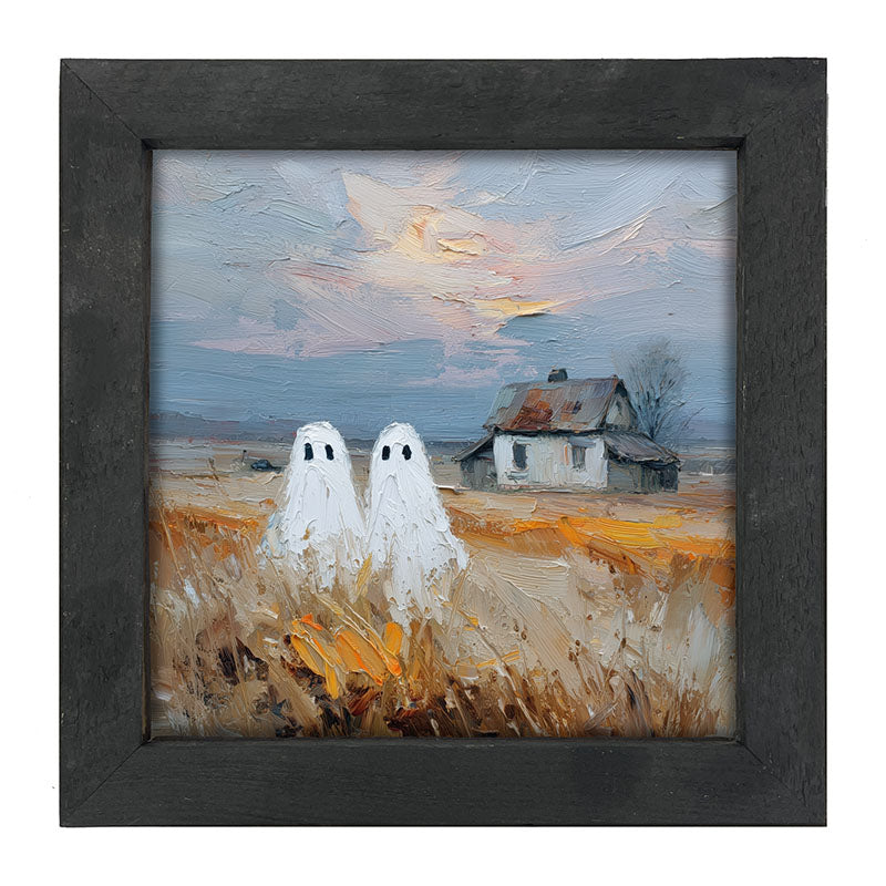 Two Ghosts in Field - Framed Art