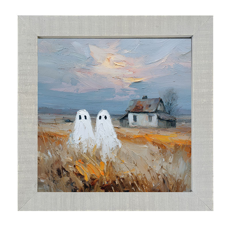 Two Ghosts in Field - Framed Art