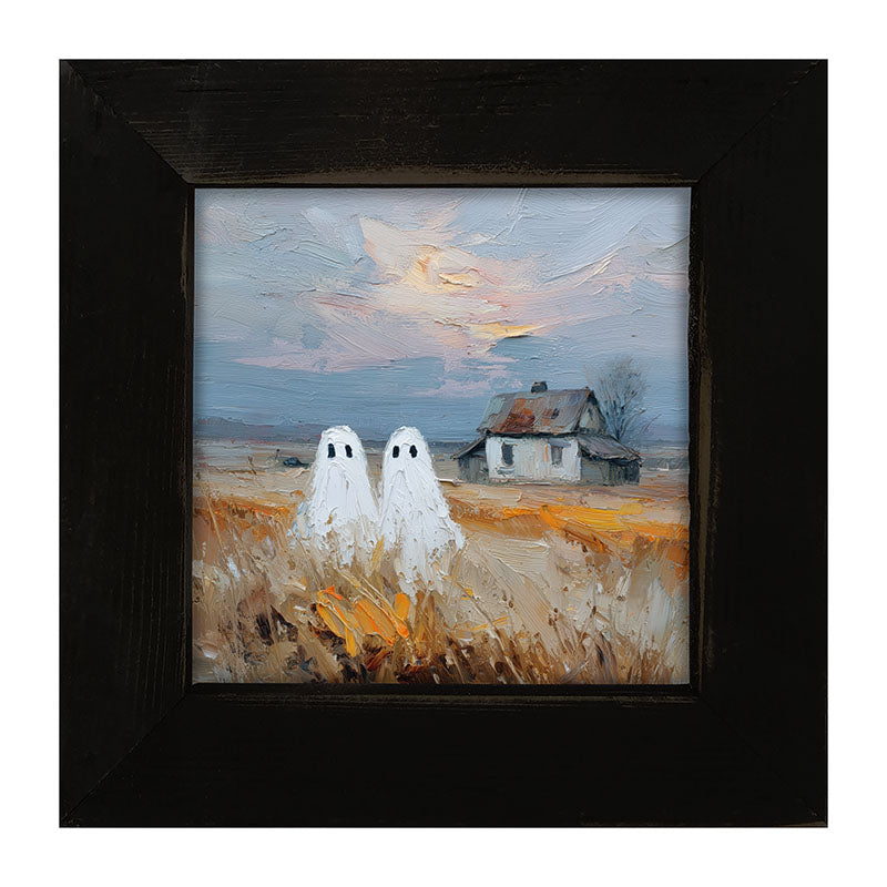 Two Ghosts in Field - Framed Art