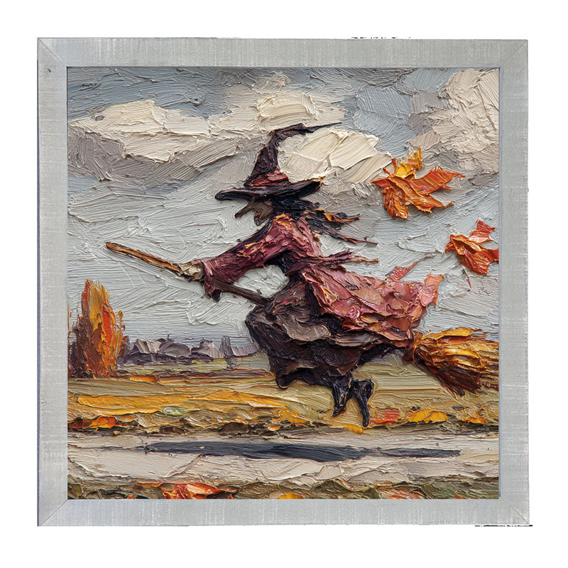 Flying Witch in the Country - Framed Art