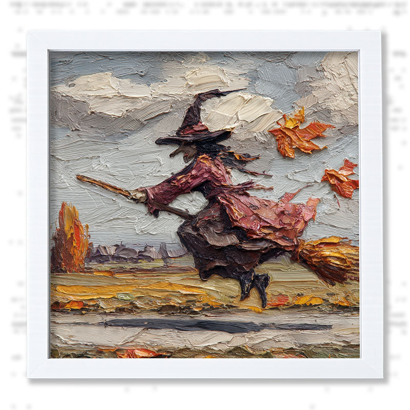 Flying Witch in the Country - Framed Art