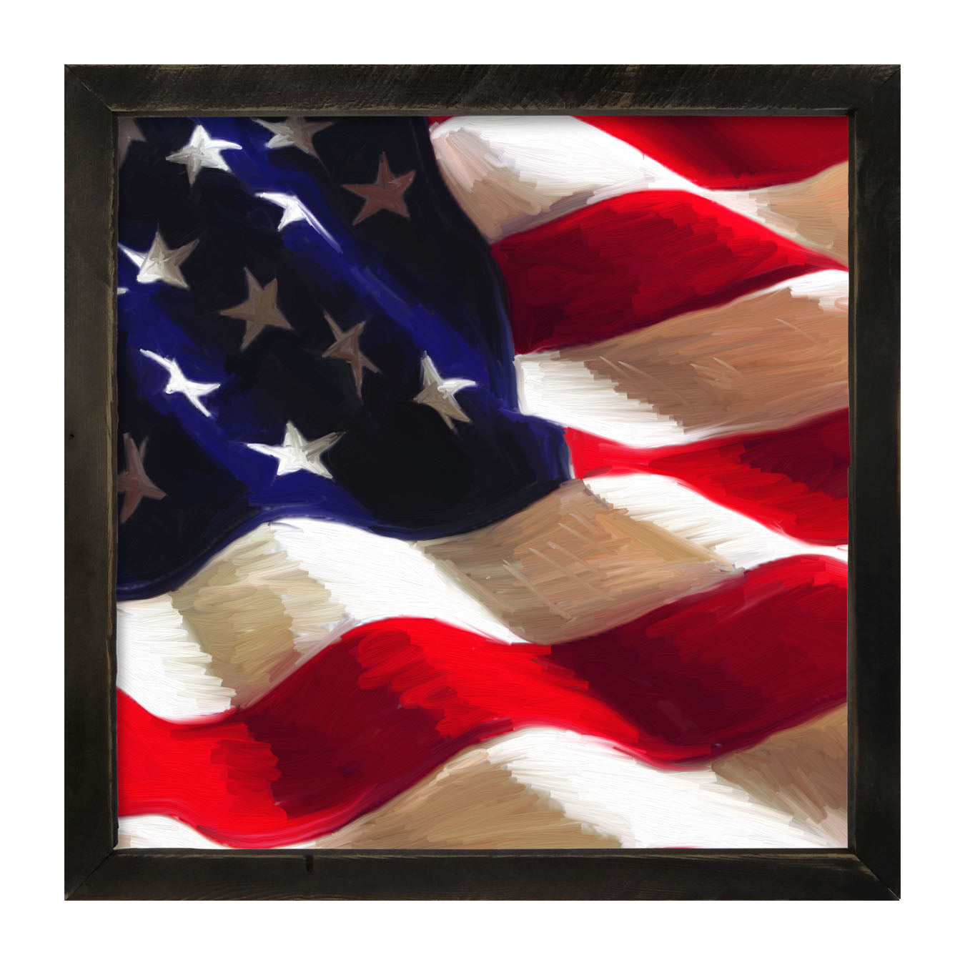 Patriotic Flag - Framed art