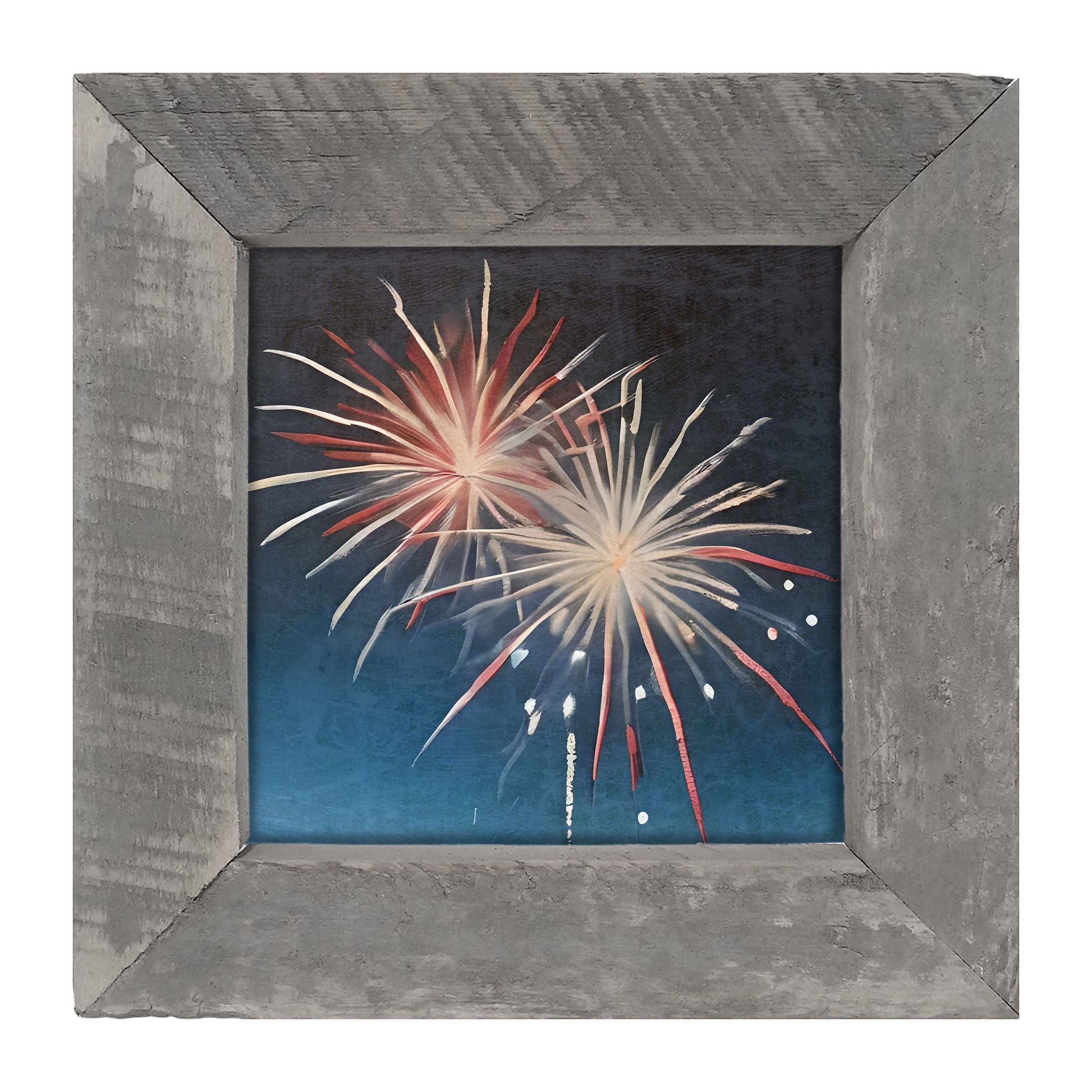 Bursting Fireworks - Framed art