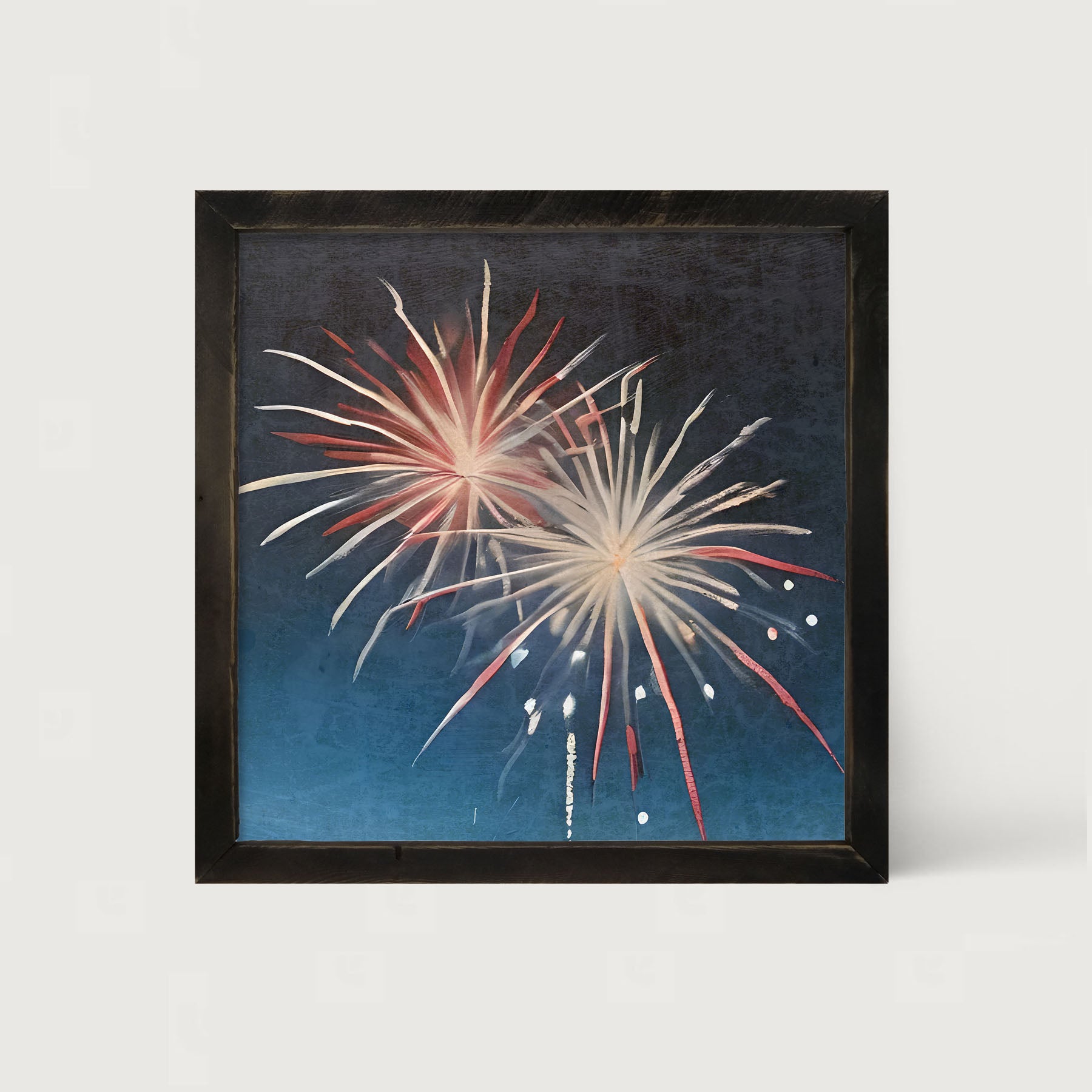 Bursting Fireworks - Framed art