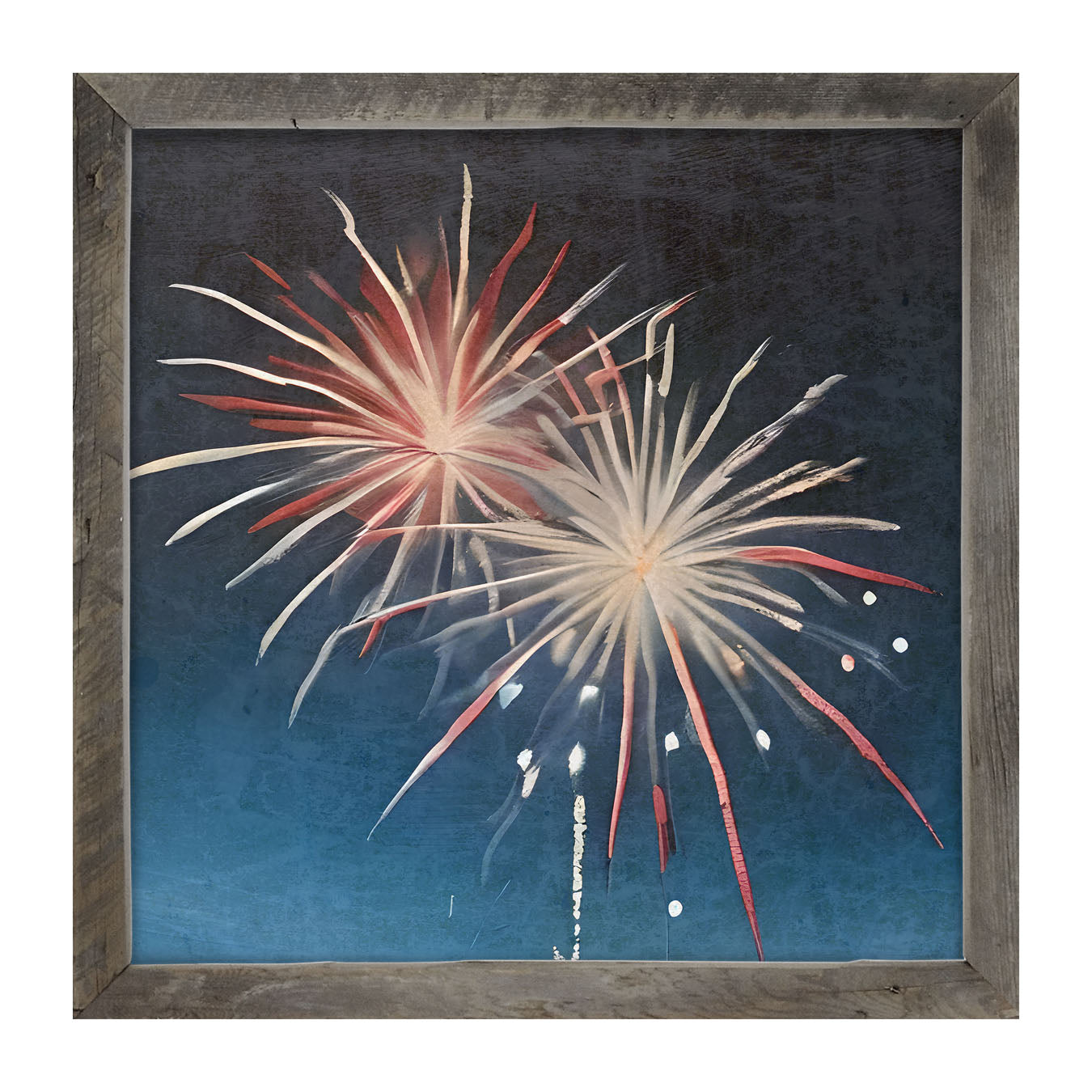 Bursting Fireworks - Framed art