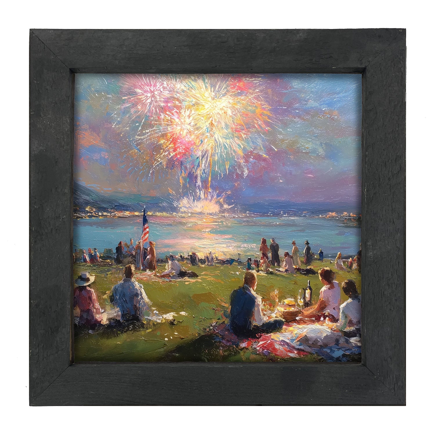 Fireworks and families at the lake