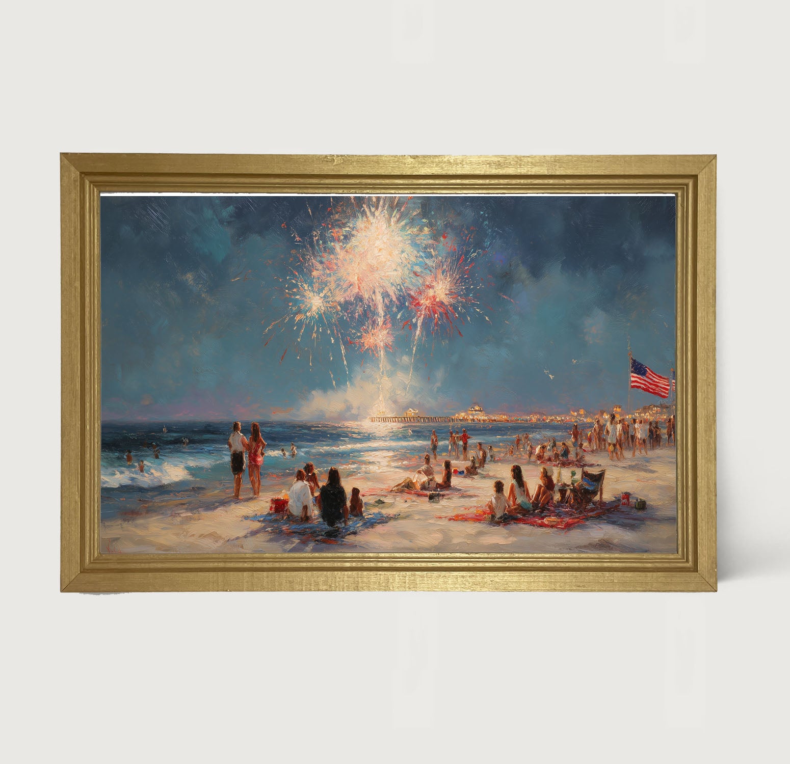 Fireworks and families on the Beach