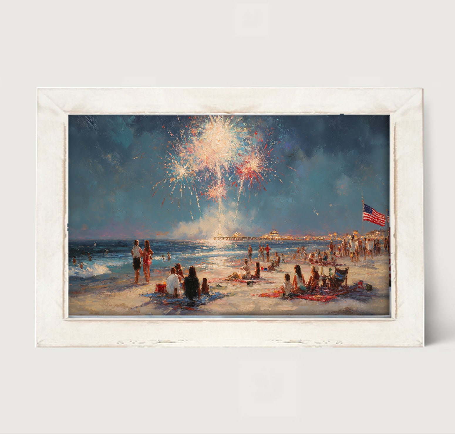 Fireworks and families on the Beach