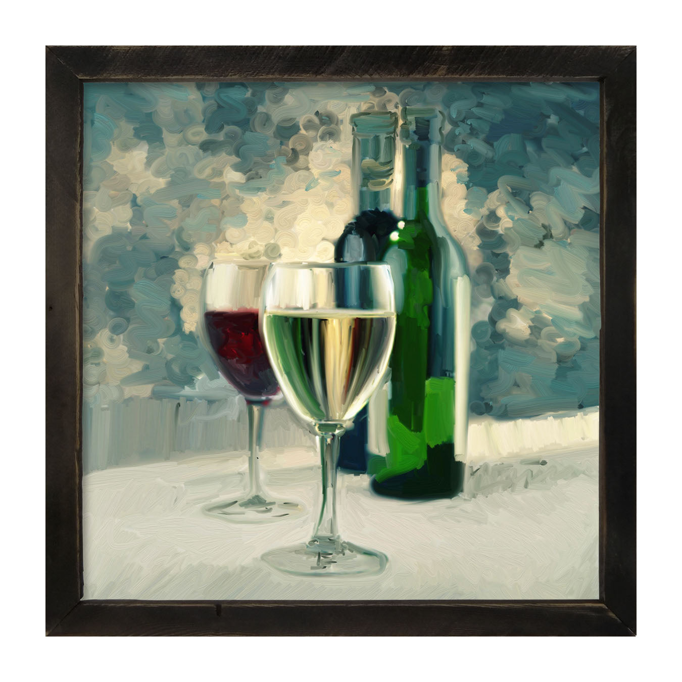 Blue Wine - Framed art