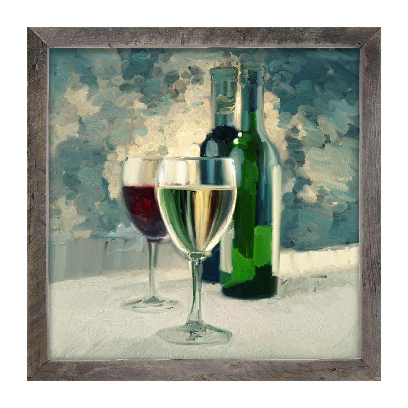 Blue Wine - Framed art