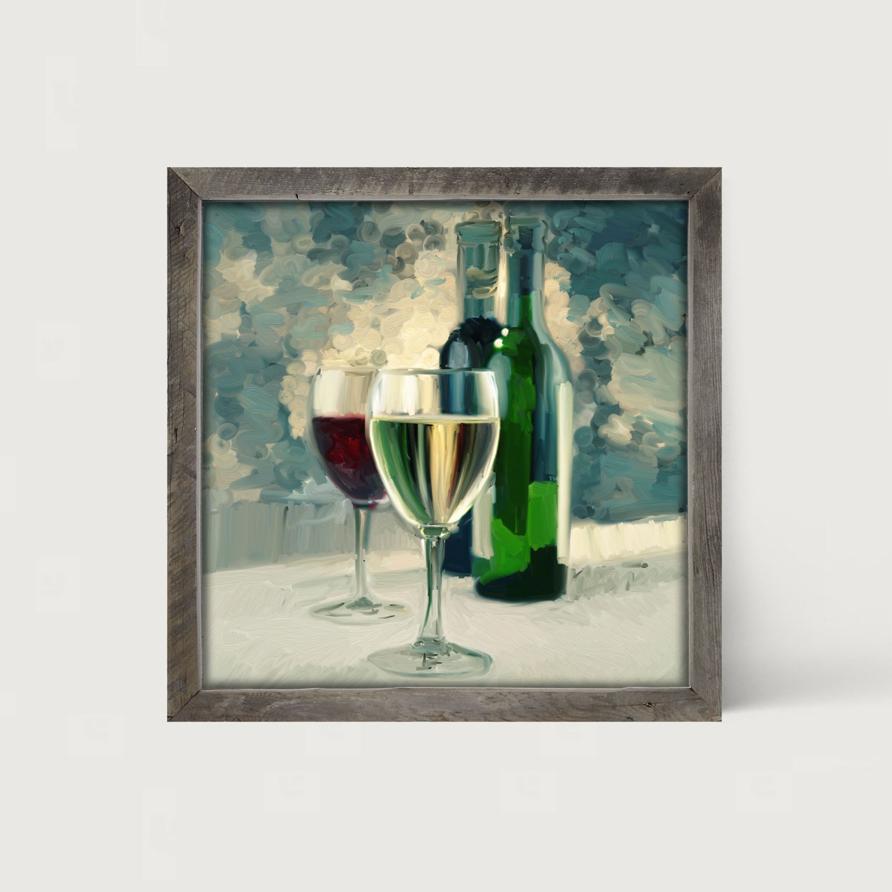 Blue Wine - Framed art