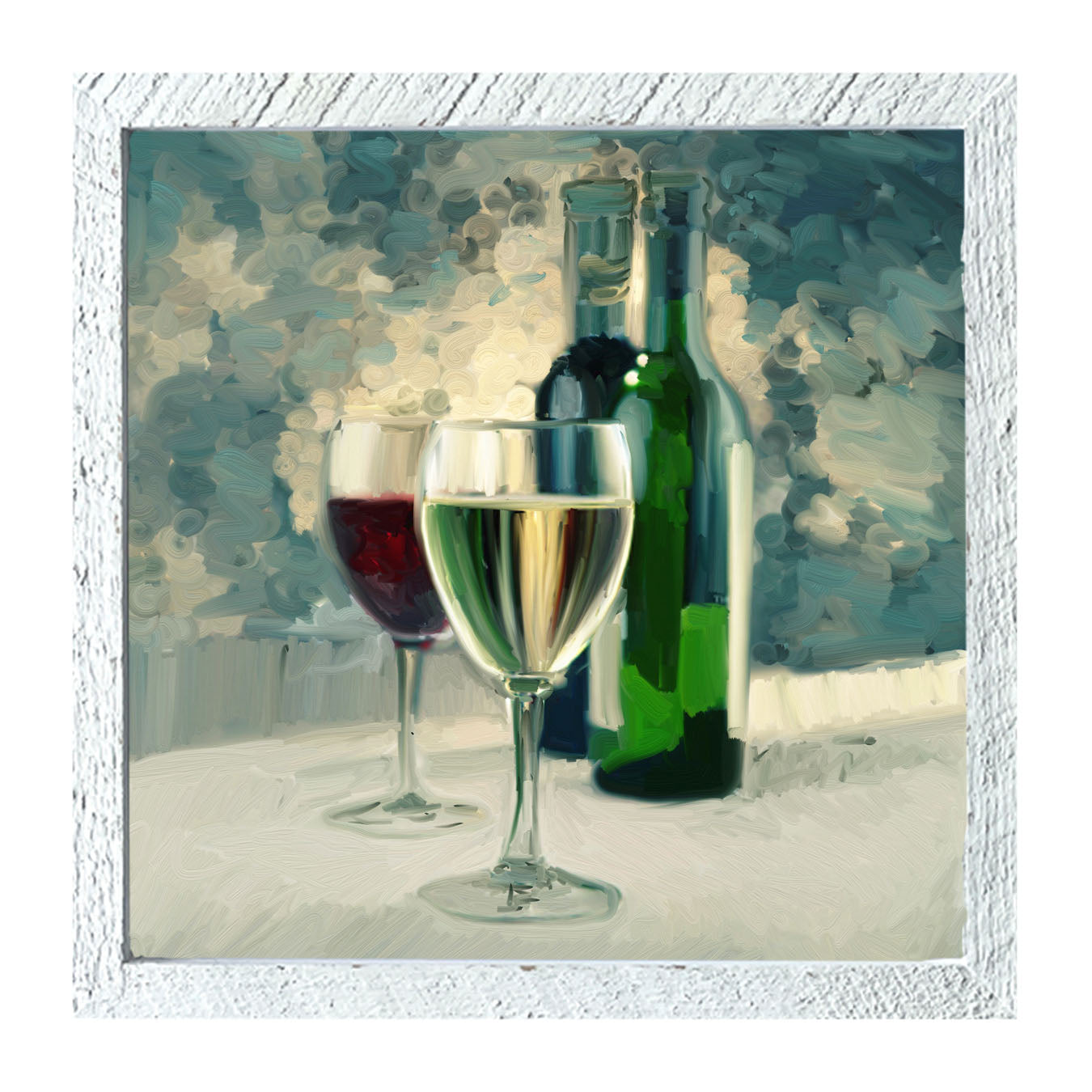 Blue Wine - Framed art
