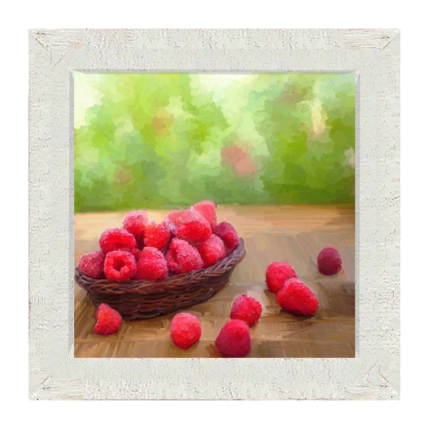 Bowl of Raspberries - Framed art