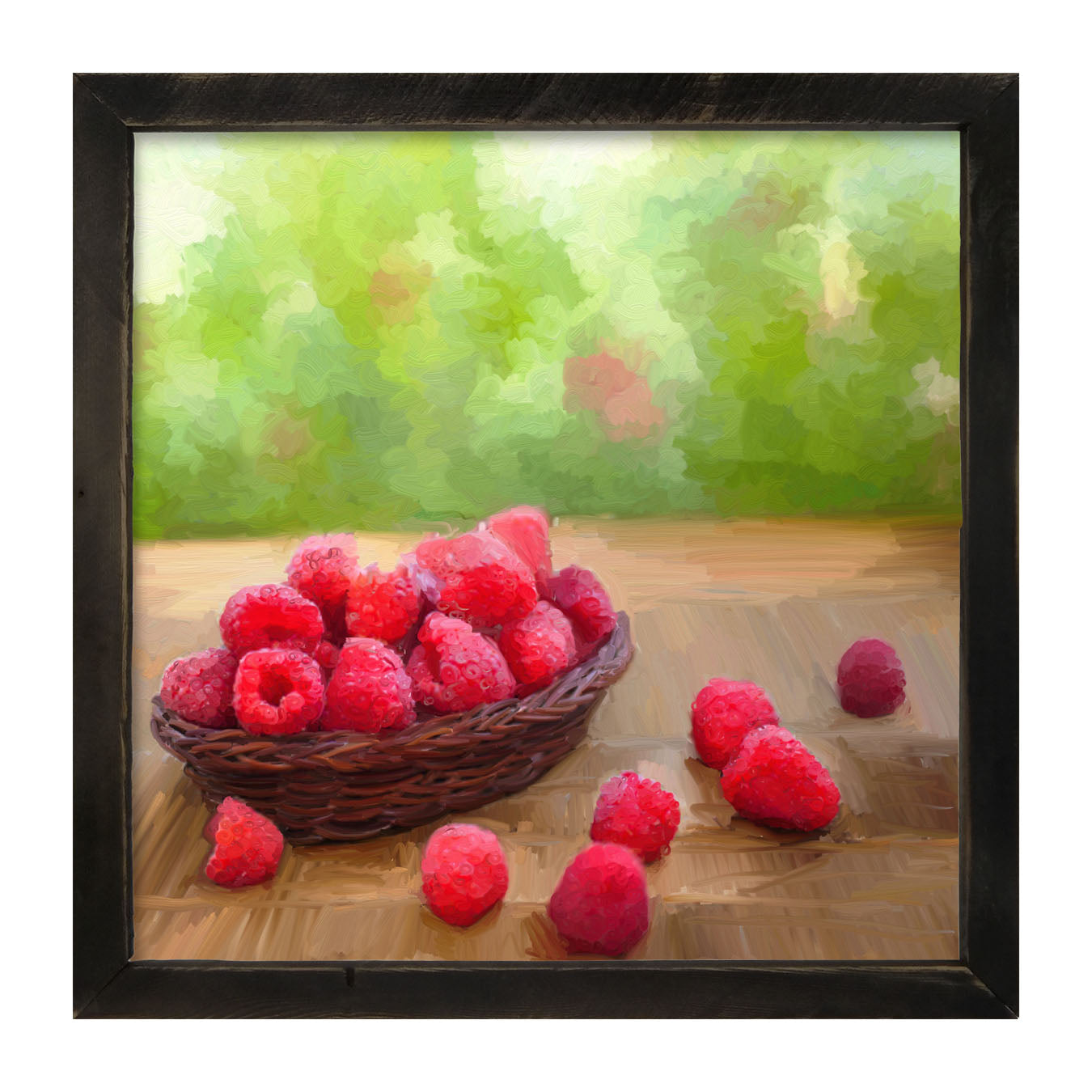 Bowl of Raspberries - Framed art