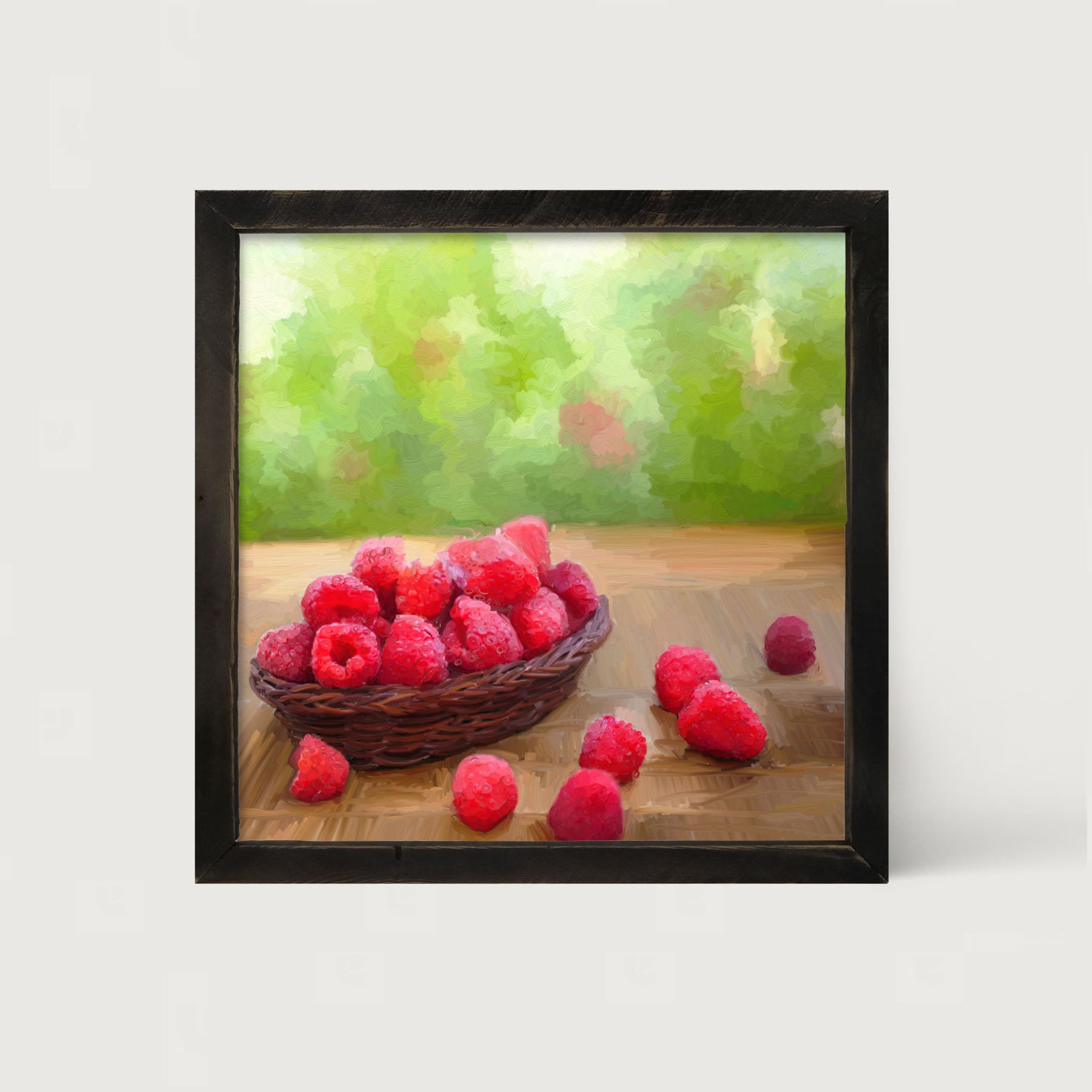 Bowl of Raspberries - Framed art