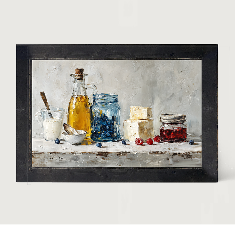 Sideboard Still Life - Cheese and Berries